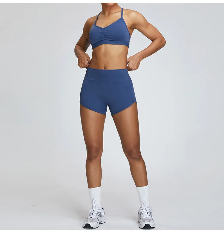 BLUE CROSS BACK SCRUNCH SPORTS BRA