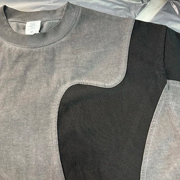 Contrast Sleeve Charcoal