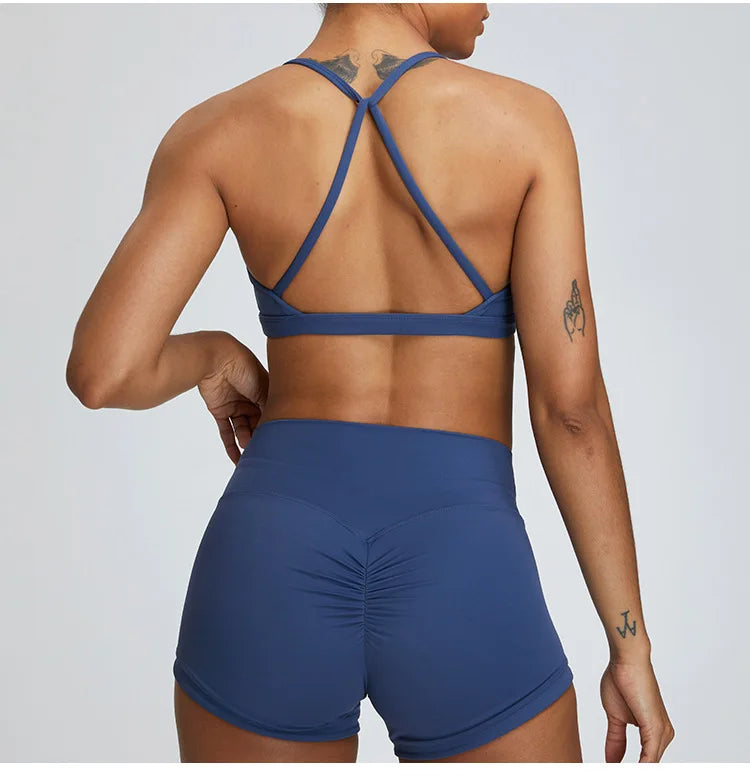 BLUE CROSS BACK SCRUNCH SPORTS BRA